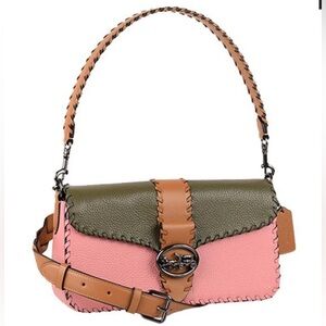 Coach Georgie Shoulder Bag In Colorblock With Whipstitch C4105